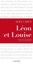 Couverture du livre « Léon et Louise » de Alex Capus aux éditions Ditions Actes Sud