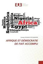 Couverture du livre « Afrique et democratie de fait accompli » de Ingange Ikyo Bangwa aux éditions Editions Universitaires Europeennes