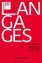 Couverture du livre « Langages n 223 3/2021 syntaxe experimentale » de  aux éditions Armand Colin