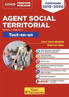 Couverture du livre « Agent social territorial ; externe, catégorie C ; tout en un (édition 2019/2020) » de Pierre-Brice Lebrun aux éditions Vuibert