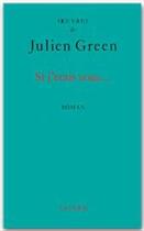 Couverture du livre « Si j'étais vous » de Julien Green aux éditions Fayard