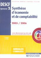 Couverture du livre « Synthese economie-comptabilite ; epreuve 2 » de Claude Grenier aux éditions Foucher