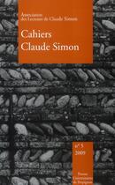 Couverture du livre « Cahiers Claude Simon t.5 » de Jean-Yves Laurichesse aux éditions Pu De Perpignan