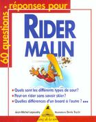 Couverture du livre « Rider malin » de Jean-Michel Lepeudry aux éditions Sang De La Terre