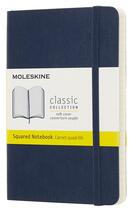 Couverture du livre « Carnet quadrille poche souple bleu saphir » de Moleskine aux éditions Moleskine Papet