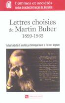 Couverture du livre « Lettres choisies de martin buber, 1899-1965 » de Heymann F aux éditions Cnrs