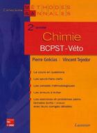 Couverture du livre « Chimie 2e annee bcpst-veto » de Pierre Grecias aux éditions Tec Et Doc