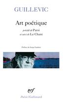 Couverture du livre « Art poétique » de Eugene Guillevic aux éditions Gallimard