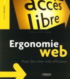 Couverture du livre « Ergonomie web ; pour des sites web efficaces » de Amelie Boucher aux éditions Eyrolles