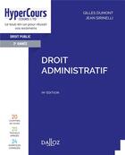Couverture du livre « Droit administratif » de Gilles Dumont et Jean Sirinelli aux éditions Dalloz