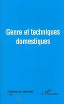 Couverture du livre « Genre et techniques domestiques » de  aux éditions Editions L'harmattan