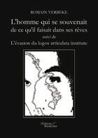 Couverture du livre « L'homme qui se souvenait de ce qu'il faisait » de R Verbeke aux éditions Baudelaire