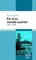 Couverture du livre « La catastrophe de Lievin » de Marion Fontaine aux éditions Ehess