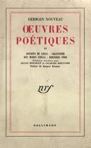 Couverture du livre « Oeuvres poetiques » de Nouveau Germain aux éditions Gallimard