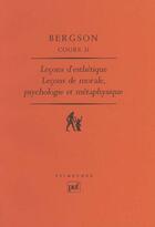 Couverture du livre « Cours 2 lecons d'esthetique » de Henri Bergson aux éditions Puf