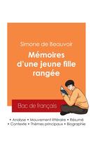 Couverture du livre « Réussir son Bac de français 2025 : Analyse des Mémoires d'une jeune fille rangée de Simone de Beauvoir » de Simone De Beauvoir aux éditions Bac De Francais