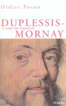 Couverture du livre « Duplessis-mornay » de Poton Didier aux éditions Perrin