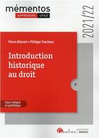 Couverture du livre « Introduction historique au droit (édition 2021/2022) » de Pierre Allorant et Philippe Tanchoux aux éditions Gualino