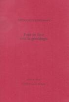 Couverture du livre « Pour en finir avec la genealogie » de Francois Noudelmann aux éditions Leo Scheer