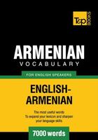 Couverture du livre « Armenian vocabulary for English speakers - 7000 words » de Andrey Taranov aux éditions T&p Books