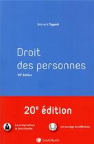 Couverture du livre « Droit des personnes » de Bernard Teyssie aux éditions Lexisnexis