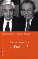 Couverture du livre « Peut-on réformer la france ? » de Bolkestein Frits / R aux éditions Autrement