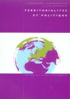 Couverture du livre « Territorialites Et Politique » de Vandermotten C aux éditions Universite De Bruxelles