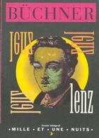 Couverture du livre « Lenz » de Georg Büchner aux éditions Mille Et Une Nuits