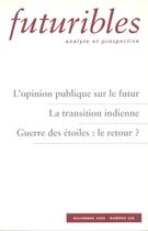 Couverture du livre « L'OPINION PUBLIQUE SUR LE FUTUR » de Antoine/Drean/Racine aux éditions Futuribles