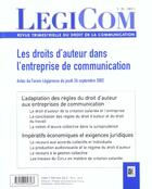 Couverture du livre « Legicom N 29 » de Lantz/Caron/Girardet aux éditions Victoires