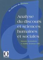 Couverture du livre « Analyse du discours et sciences humaines et sociales » de Simone Bonnafous et Malika Temmar aux éditions Ophrys