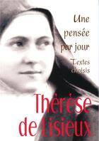 Couverture du livre « Thérèse de Lisieux ; une pensée par jour » de Helene Mogin aux éditions Mediaspaul