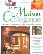 Couverture du livre « Maison ecologique (la) » de Corrado aux éditions De Vecchi