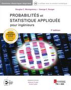 Couverture du livre « Probabilités et statistique appliquée pour ingénieurs » de Douglas C. Montgomery et George C. Runger aux éditions Tec Et Doc