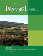 Couverture du livre « VERTIGO T.11/2 ; acteurs et projets au coeur des agricultures urbaines et périurbaines » de Vertigo aux éditions Editions En Environnement