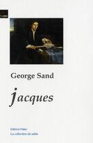 Couverture du livre « Jacques » de George Sand aux éditions Paleo