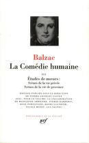 Couverture du livre « La comédie humaine Tome 3 » de Honoré De Balzac aux éditions Gallimard