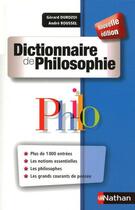Couverture du livre « Dictionnaire de philosophie » de Andre Roussel et Gerard Durozoi aux éditions Nathan