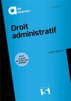 Couverture du livre « Droit administratif (11e édition) » de Andre Maurin aux éditions Sirey