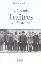 Couverture du livre « Les grands traîtres de l'histoire » de Philippe Valode aux éditions First