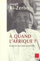 Couverture du livre « Un jour l'afrique » de Zerbo aux éditions Editions De L'aube