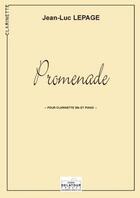 Couverture du livre « Promenade pour clarinette et piano » de Lepage Jean-Luc aux éditions Delatour