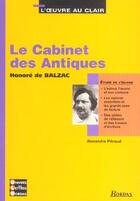 Couverture du livre « Le cabinet des antiques » de Honoré De Balzac aux éditions Bordas