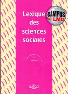 Couverture du livre « Lexique des sciences sociales (8e édition) » de Madeleine Grawitz aux éditions Dalloz