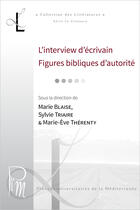 Couverture du livre « L'interview d'écrivain. Figures bibliques d'autorité » de  aux éditions Epagine