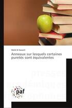 Couverture du livre « Anneaux sur lesquels certaines puretes sont equivalentes » de Al Kawarit Walid aux éditions Presses Academiques Francophones