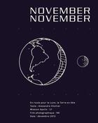 Couverture du livre « November, november : En route pour la lune, la terre en tête » de Alexandre Chollier aux éditions La Baconniere