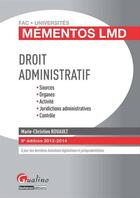 Couverture du livre « Droit administratif (9e édition) » de Marie-Christine Rouault aux éditions Gualino Editeur