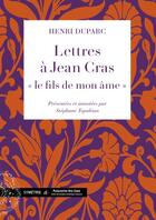 Couverture du livre « Lettres à Jean Cras 
