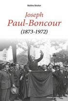 Couverture du livre « Joseph Paul-Boncour (1873-1972) » de Matthieu Boisdron aux éditions Sorbonne Universite Presses